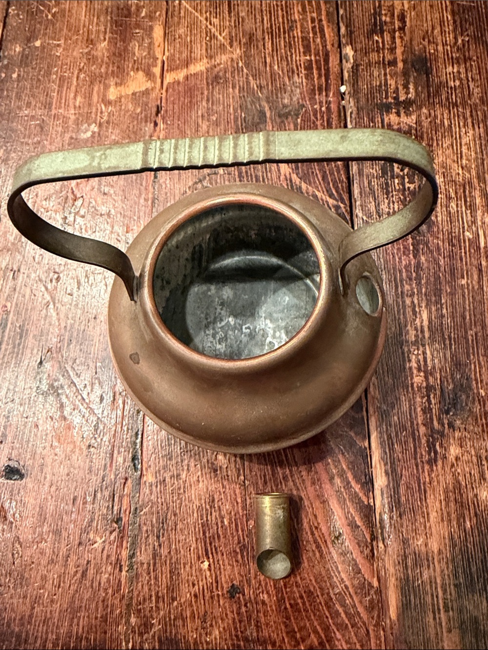Vintage Spartan Copper Kettle with Patina Handle - Brown Copper Finish